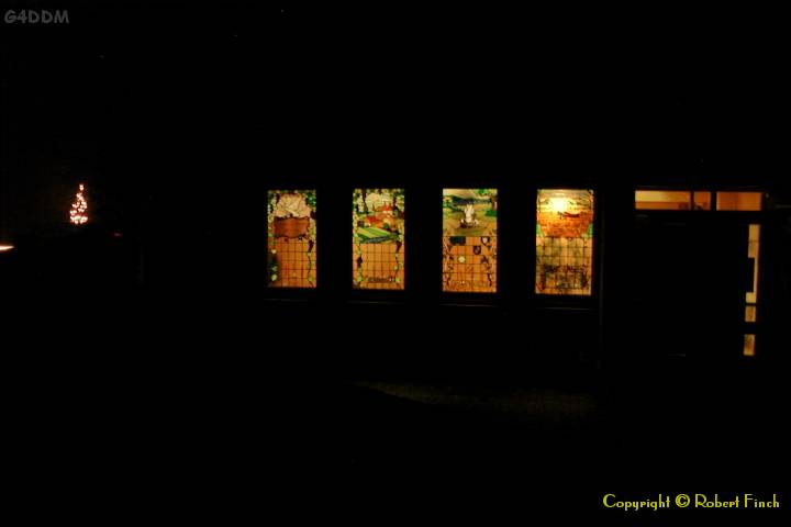 DSCF0241_DxO The stained glass windows in St Margaret's Parish Rooms.